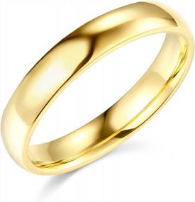 img 4 attached to Обручальные кольца из цельного золота 14 карат от Wellingsale