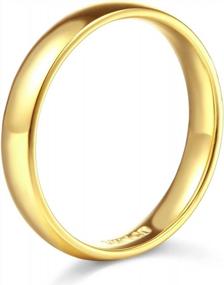 img 3 attached to Обручальные кольца из цельного золота 14 карат от Wellingsale