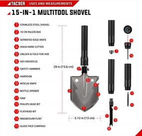 img 3 attached to TAC9ER Ultimate Shovel Bundle: Your Go-To Camping And Car Emergency Kit Tool Set Featuring TAC9ER Entrenching Tool Shovel And Tactical Multitool 15-In-1 Shovel.