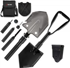 img 4 attached to TAC9ER Ultimate Shovel Bundle: Your Go-To Camping And Car Emergency Kit Tool Set Featuring TAC9ER Entrenching Tool Shovel And Tactical Multitool 15-In-1 Shovel.