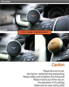 img 1 attached to 🚗 Black GotoShop Mini Power Handle Steering Wheel Spinner Knob - Universal Car Accessory for Improved Maneuverability