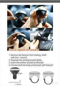 img 2 attached to 🚗 Black GotoShop Mini Power Handle Steering Wheel Spinner Knob - Universal Car Accessory for Improved Maneuverability