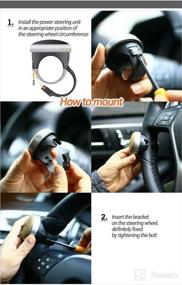 img 3 attached to 🚗 Black GotoShop Mini Power Handle Steering Wheel Spinner Knob - Universal Car Accessory for Improved Maneuverability