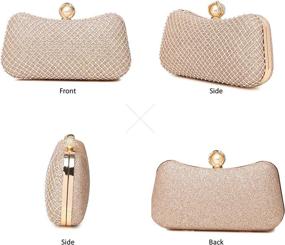 img 3 attached to 🍾 Champagne Crystal Rhinestone Evening Shoulder Bag - Women's Handbags & Wallets - Clutches & Evening Bags