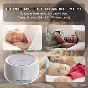 img 2 attached to 🔉 Cefoust White Noise Machine: Portable Sound Machine with 30 Soothing Sounds for Baby, Adults, Kids - Auto-Off Timer, Adjustable Audio Size (White)