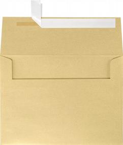 img 4 attached to Blonde Gold Metallic LUX A7 Invitation Envelopes (50 Qty) For Weddings & Announcements - Printable, Peel & Press, 80Lb. Text Weight
