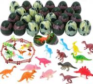 24 pack dinosaur easter eggs with mini toys for boys | easter basket stuffers and egg hunt | easter gift ideas logo