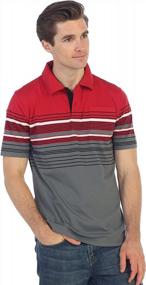 img 2 attached to Upgrade Your Wardrobe With Gioberti'S Yarn Dye Striped Polo Shirt With Pocket - Perfect For The Stylish Men!