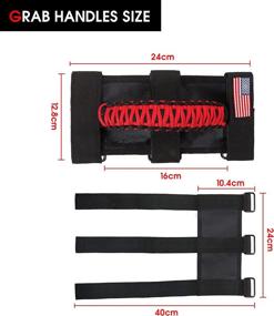 img 2 attached to Bestaoo 4 X Roll Bar Grab Handles Grip Handle For Jeep Wrangler CJ YJ TJ JK JL &Amp