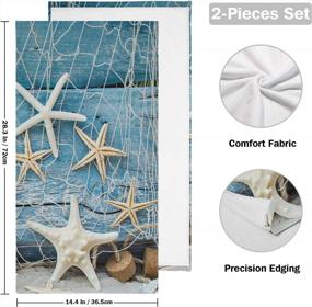 img 3 attached to Starfish Seashell Tropical Beach Hand Towels Set Of 2 Sea Ocean Marine Nautical Bathroom Towel 16X30 In Soft Absorbent Guest Bath Towel Kitchen Dish Towel Spa Home Bathroom Decorations