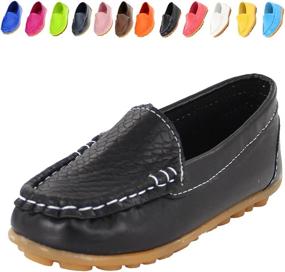 img 4 attached to Trendy Black Toddler Girls' Flats 👧 - Maxu Girl Slippers: Comfortable and Stylish Shoes