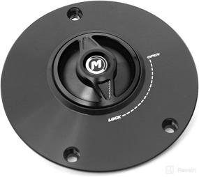 img 4 attached to 🏍️ High-Performance Black REVO CNC Quick Release Gas Fuel Cap for Kawasaki ZX-6R Ninja 07-18, ER-6F 06-16, Z1000 SX 11-18, Versys 1000 12-18