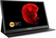 🔊 gtek portable monitor: ultrawide screen, 1920x1080, blue light filter, 60hz, built-in speakers logo