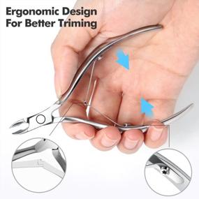 img 1 attached to Cuticle Trimmer Cuticle Cutter Nippers - Ejiubas Cuticle Remover Tool Professional Stainless Steel Cuticle Scissors Manicure Pedicure Tool For Fingernails Not Include Cuticle Pusher Silver Christmas