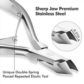 img 3 attached to Cuticle Trimmer Cuticle Cutter Nippers - Ejiubas Cuticle Remover Tool Professional Stainless Steel Cuticle Scissors Manicure Pedicure Tool For Fingernails Not Include Cuticle Pusher Silver Christmas