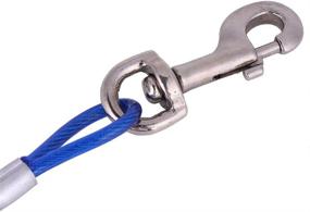 img 2 attached to Fdit Dog Leash Rope Heavy Duty Chew-Proof Long Steel Wire Pet Safety Cable Rope 5Mm5M Blue Red(Blue)