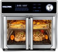 kalorik maxx smokeless indoor grill and air fryer oven combo, 26 quart, up to 500°f, 1700w, 22 presets, digital display, 11 accessories and bonus cookbook included logo