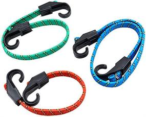 img 1 attached to 🧰 Tool Bench Hardware Bungee Cord Pack - 3 Sizes: 12 inch, 18 inch, 24 inch with Plastic Hooks