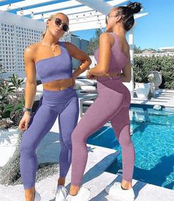 img 1 attached to OYS Workout Seamless Leggings Running Women's Clothing ~ Jumpsuits, Rompers & Overalls