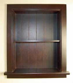 img 1 attached to Dark Brown 14x18 Recessed Aiden Wall Niche with Beadboard Back by Fox Hollow Furnishings