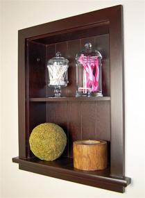 img 2 attached to Dark Brown 14x18 Recessed Aiden Wall Niche with Beadboard Back by Fox Hollow Furnishings