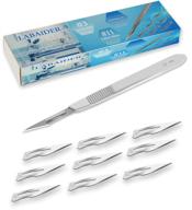 10pcs surgical grade #11 blades with #3 scalpel knife handle - perfect for biology lab anatomy, practicing cutting, medical student sculpting & repairing logo