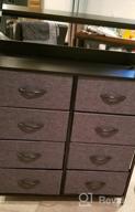 img 1 attached to Kamiler 8 Drawers Dresser With Shelves, Tall Vertical Storage Organizer,Versatile Cabinet For Bedroom, Living Room, Hallway, Hotel,Sturdy Steel Frame, Wood Shelf, Removable Fabric Bins review by Alexis Brown