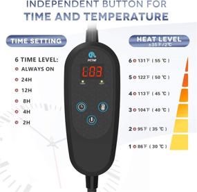 img 3 attached to 🔥 Adjustable Temperature Pet Heating Pad - Anti-bite Heated Dog Pad with Timer, Waterproof Cat Heating Pad - Indoor Pet Warming Mat, Electric Heated Bed for Small/Medium/Large Dogs