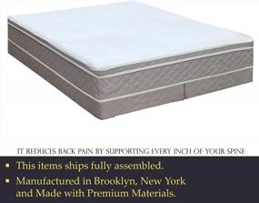img 2 attached to Sleep In Luxury: Queen-Sized Eurotop Pillowtop Mattress With Low Profile Split Metal Box Spring Set