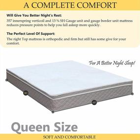 img 1 attached to Sleep In Luxury: Queen-Sized Eurotop Pillowtop Mattress With Low Profile Split Metal Box Spring Set