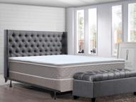 sleep in luxury: queen-sized eurotop pillowtop mattress with low profile split metal box spring set logo