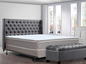 img 4 attached to Sleep In Luxury: Queen-Sized Eurotop Pillowtop Mattress With Low Profile Split Metal Box Spring Set