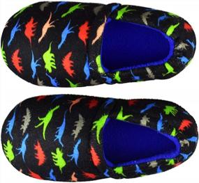 img 2 attached to Cozy And Cute Dinosaur Slippers For Big Boys - Soft Memory Foam And Anti-Slip For Indoor Warmth