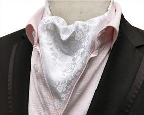 img 1 attached to Мужские роскошные красивые галстуки с цветочным принтом от Elfeves - Perfect Design Self-Tied Ascot