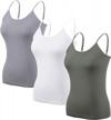 ruxia women's adjustable spaghetti strap cami tanks assorted colors 3-pack logo