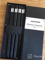 img 1 attached to Upgrade Your Dining Experience With 5 Pairs Of Reusable Luxury Melamine Chopsticks – Non-Toxic And Dishwasher Safe In Elegant White Design review by Ginger Allen