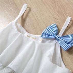 img 2 attached to Cute Summer Outfit For Toddler Girls: Ruffle Camisole Spot Dot Tops & Casual Shorts!