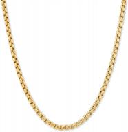 voss+agin 14k yellow gold 2mm round box cable rolo necklace,chain 16" - 24", jewelry for men & women logo