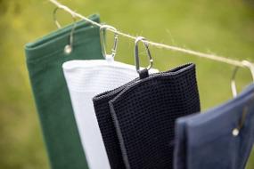 img 2 attached to Создайте свой собственный индивидуальный подарок для полотенца для гольфа - Персонализируйте свой дизайн поля для гольфа, клюшки и мяча и вышитое имя - полотенца Trifold с прокладкой и крючком для сумок для гольфа