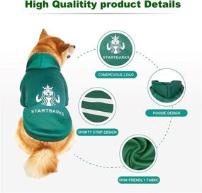img 1 attached to 🐶 StartBarks Stylish Dog Hoodies for Small/Medium Dogs - Apparel, Sweater, Sweatshirt, Outfit - Puppy Christmas Costumes (Chest Girth: 19.5)