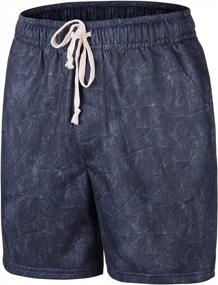 img 4 attached to Zengjo Mens Sweat Athletic Gym Shorts With Pockets 6" Drawstring Elastic Waist Lounge Shorts