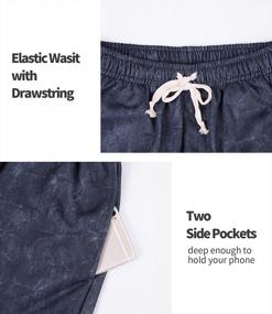 img 1 attached to Zengjo Mens Sweat Athletic Gym Shorts With Pockets 6" Drawstring Elastic Waist Lounge Shorts