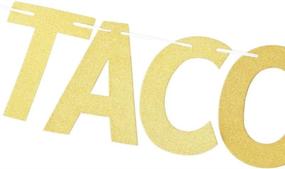 img 2 attached to Мерцающий золотой баннер «Taco Bout A Party» - идеально подходит для мексиканской фиесты, девичника, дня рождения и украшения детского душа