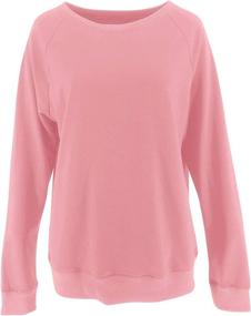 img 2 attached to Women'S Casual Crew Neck Sweatshirts: PRETTODAY Long Sleeve Solid Tunic Tops Loose Pullovers