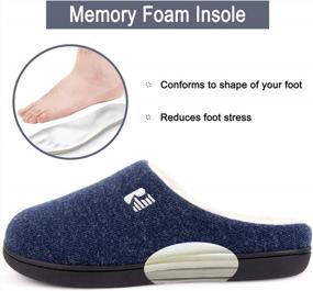 img 2 attached to Men'S Sherpa-Lined Memory Foam Clog Slipper By RockDove