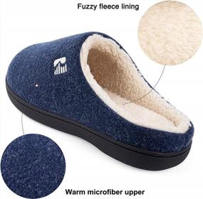 img 3 attached to Men'S Sherpa-Lined Memory Foam Clog Slipper By RockDove