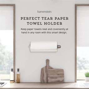 img 3 attached to Effortless Tear Technology: Kamenstein Perfect Tear Patented Wall Mount Paper Towel Holder, 14-Inch, Silver with Rounded Finial