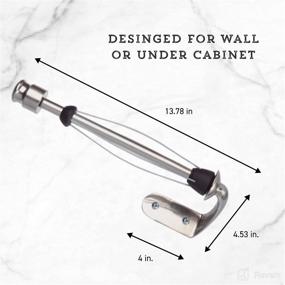 img 1 attached to Effortless Tear Technology: Kamenstein Perfect Tear Patented Wall Mount Paper Towel Holder, 14-Inch, Silver with Rounded Finial