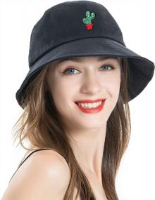 img 3 attached to Get Trendy With ZLYC'S Embroidered Unisex Bucket Hat For Summer
