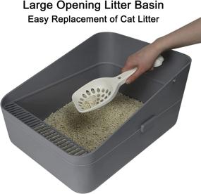 img 1 attached to 🐱 RIZZARI Enclosed Cat Litter Box - Anti-Splashing & Easy to Clean - Ideal for Small Cats